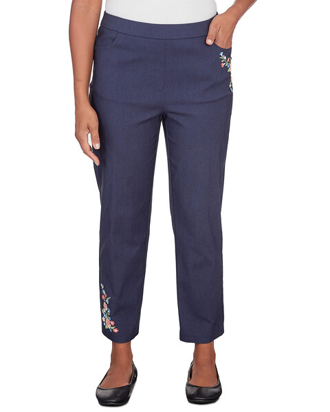 Alfred Dunner® A Fresh Start Embroidered Allure Pull On Ankle Pant