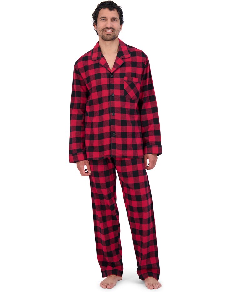 Hanes Flannel Pajama Set image number 1