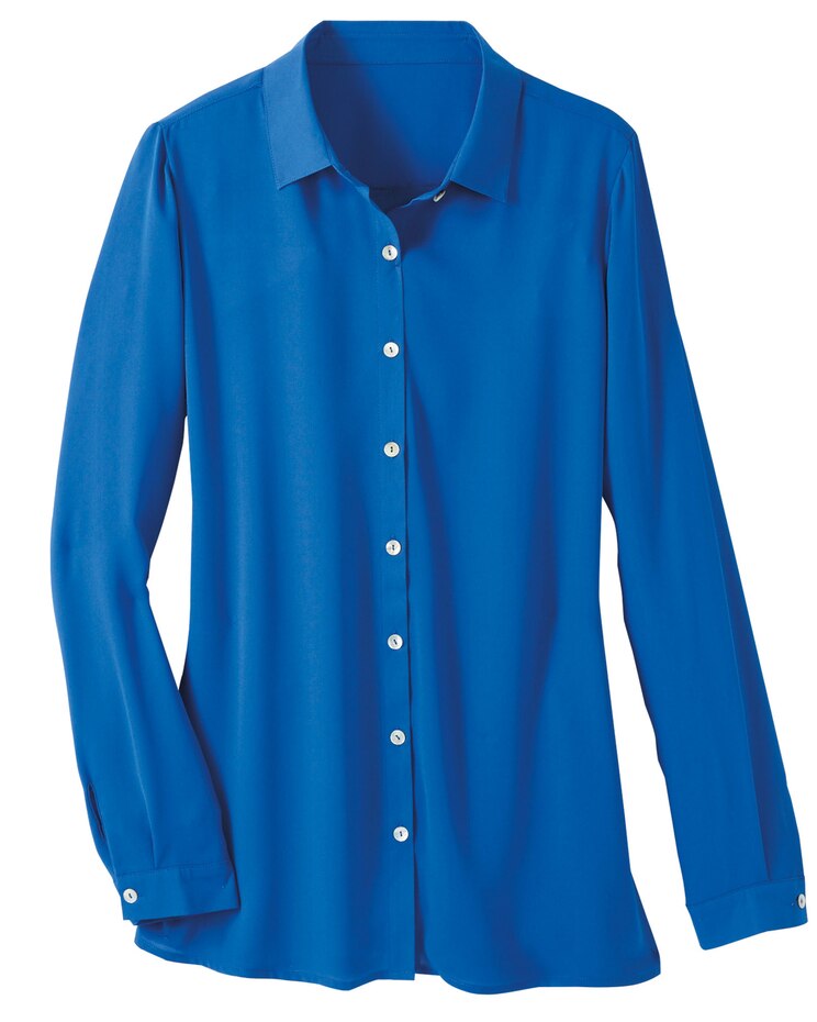 Haband Women’s Accordion Pleat Back Crepe Tunic image number 1