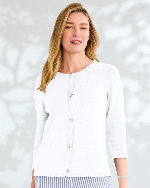 Bayside Cotton Seaside-Buttons Cardigan