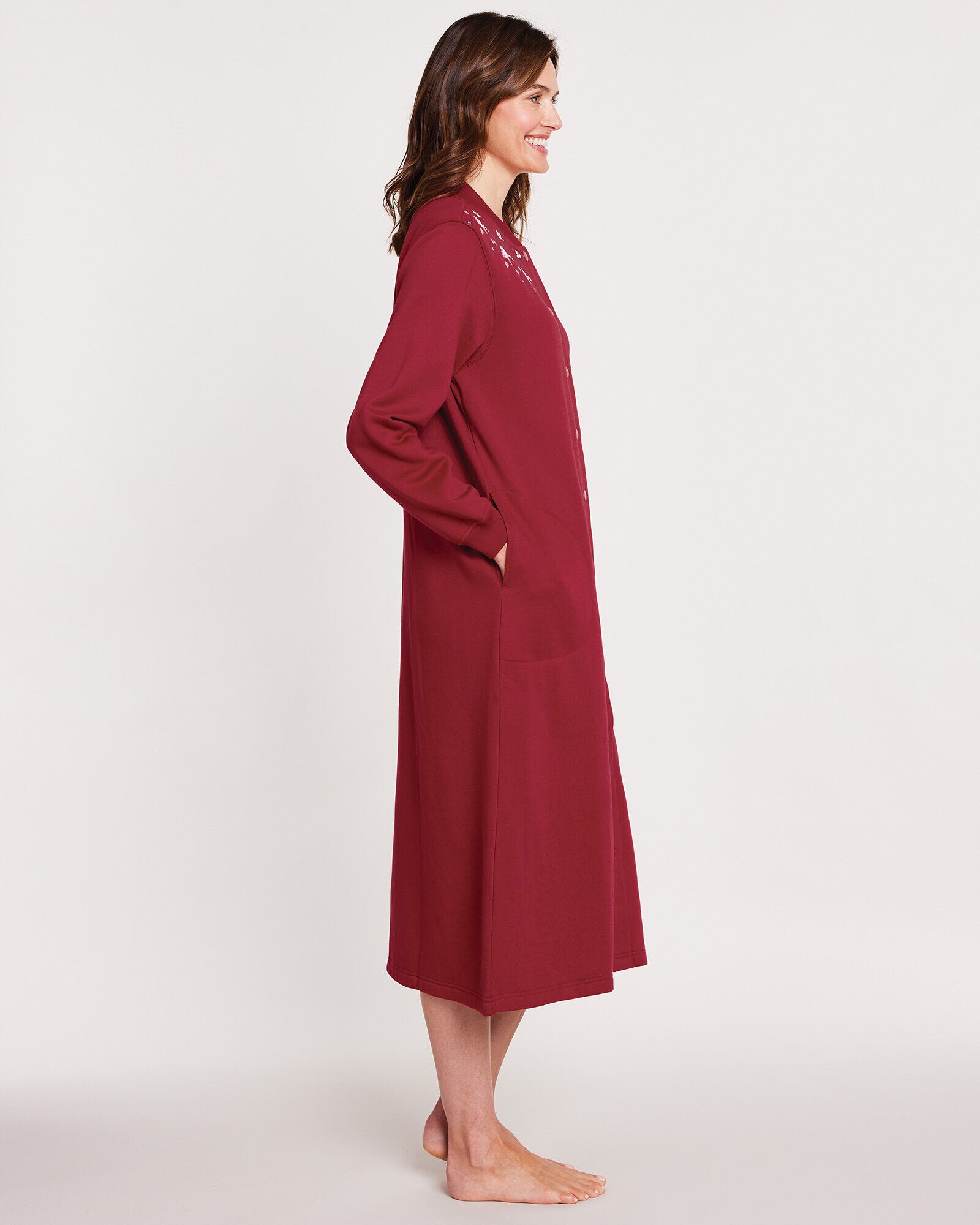 Better Than Basic Fleece Snap Front Robe