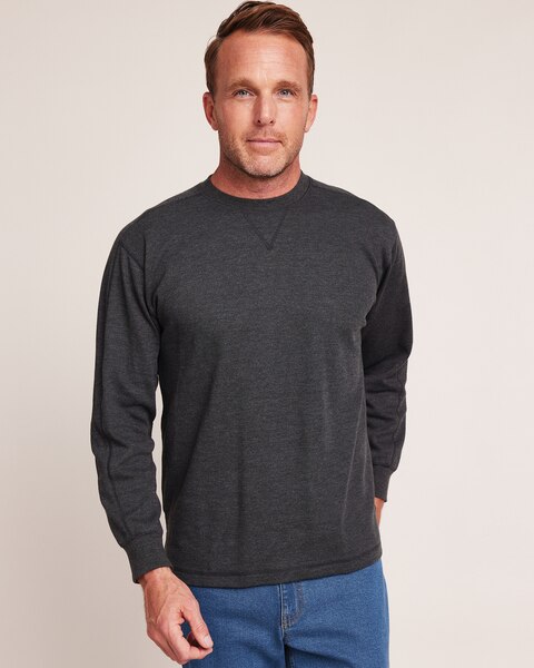 John Blair Waffle-Knit Crewneck