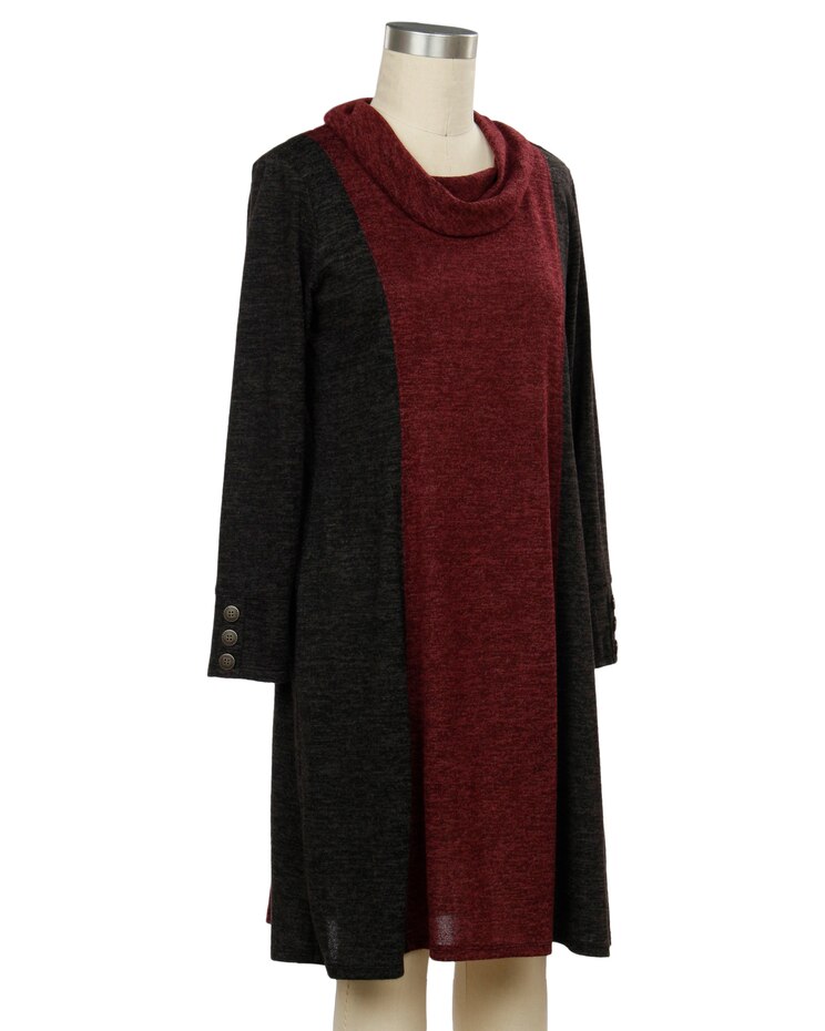 N Touch Long Sleeve Brenna Color Block Dress image number 1