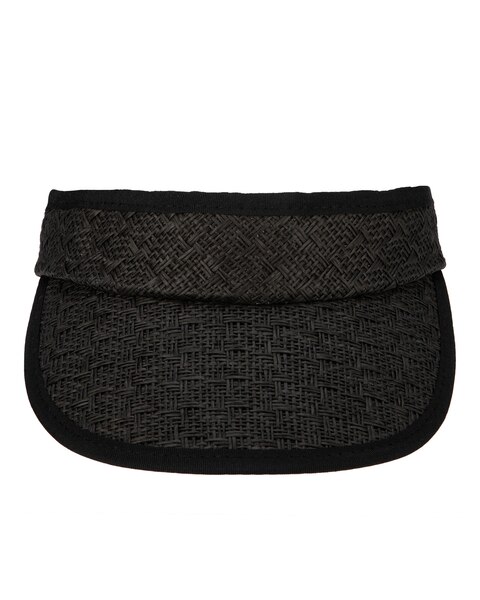 Paperbraid Visor With Floral Sweatband Hat