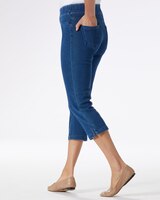 Classic Knit Denim Capris thumbnail number 3