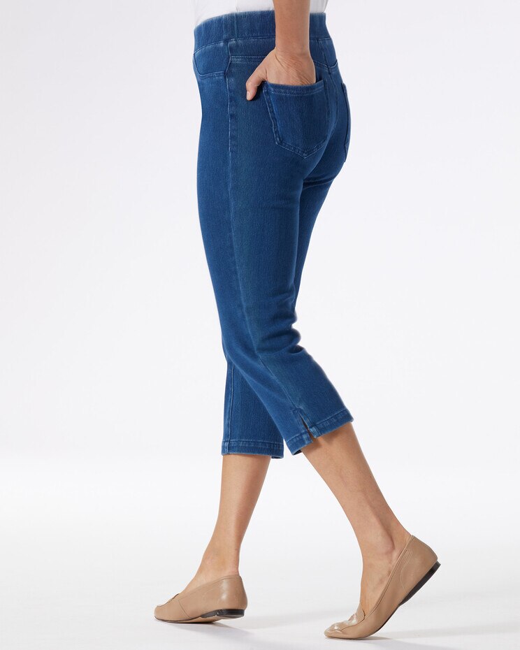Classic Knit Denim Capris | Blair