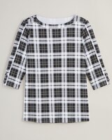 Three-Quarter Sleeve Criss-Cross Sailor Top thumbnail number 4
