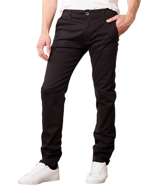 Galaxy By Harvic Men's Slim Fit Cotton Stretch Classic Chino Pants
