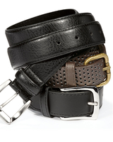Haband Men's Leather Belt Trio thumbnail number 1