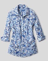 Paisley Floral Button-Front Tunic thumbnail number 2