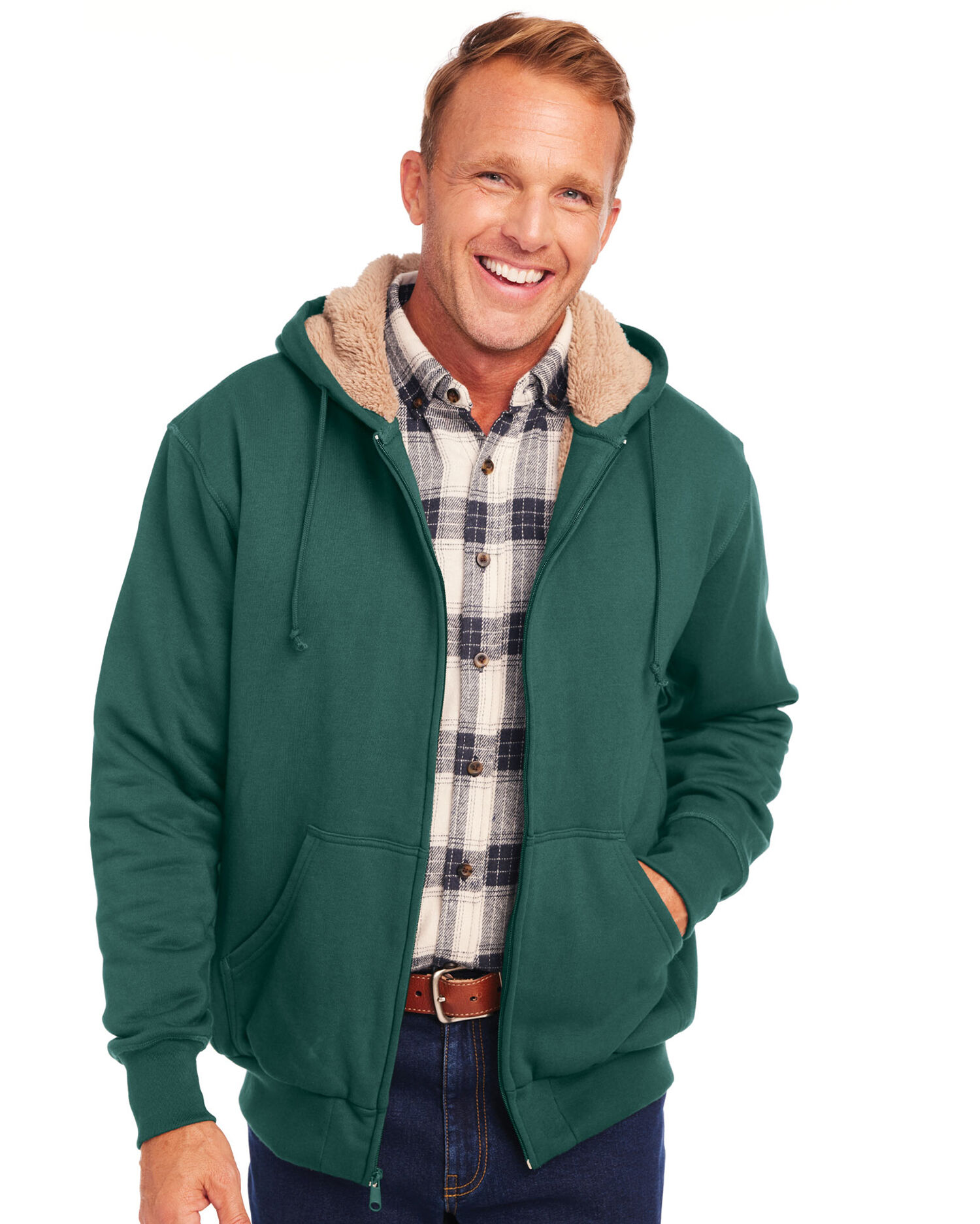 John Blair Supreme Fleece Sherpa Lined Hoodie Blair