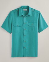 John Blair® Short-Sleeve Linen-Look Pilot Shirt thumbnail number 1