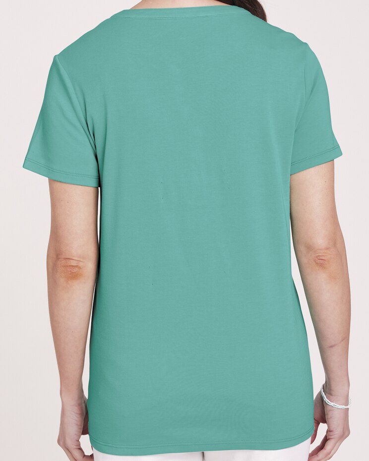 Short Sleeve Knit Henley image number 2