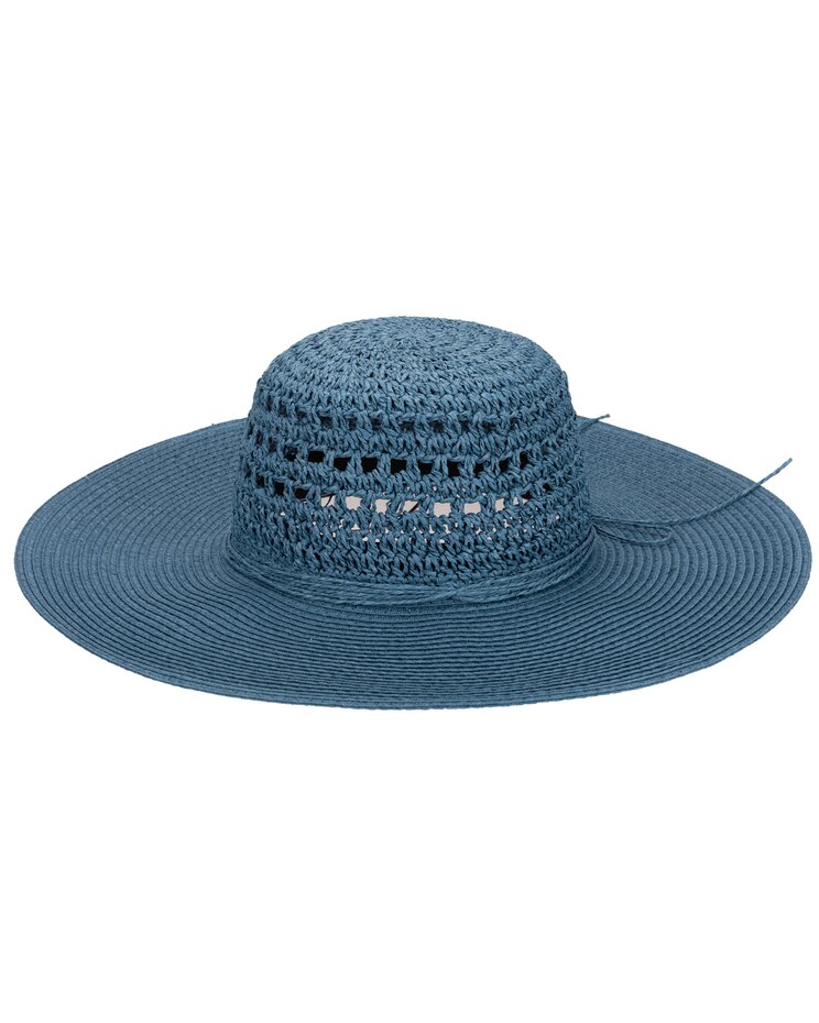 Paperbraid And Crochet Wide Brim Floppy Hat image number 1