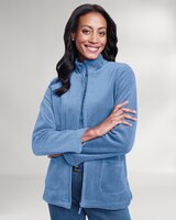 Velour Zip-Front Cardigan thumbnail number 1