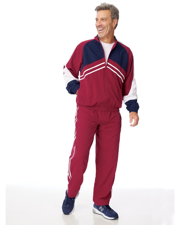John Blair Stripe Microfiber Jog Suit image number 1