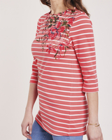 Essential Knit Floral Stripe Tunic thumbnail number 3