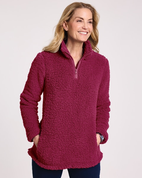 Quarter-Zip Sherpa Pullover