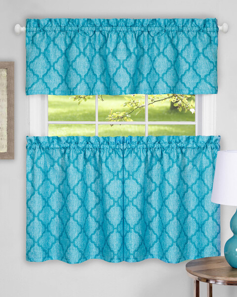 Colby Window Curtain Tier Pair and Valance Set
