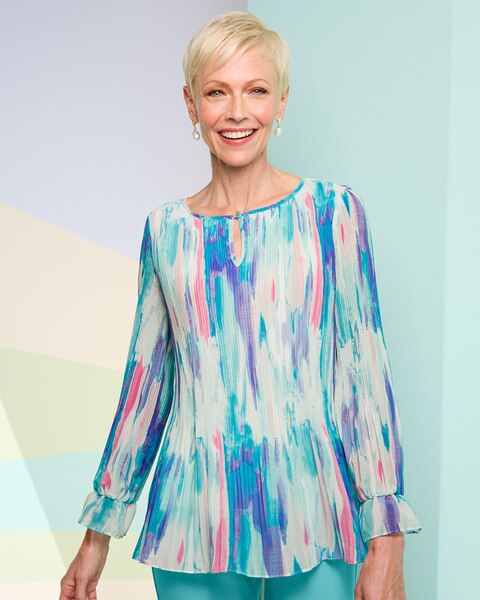 Painted Desert Pleated Blouse
