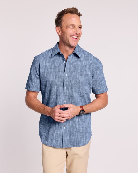 John Blair® Short Sleeve Chambray Shirt