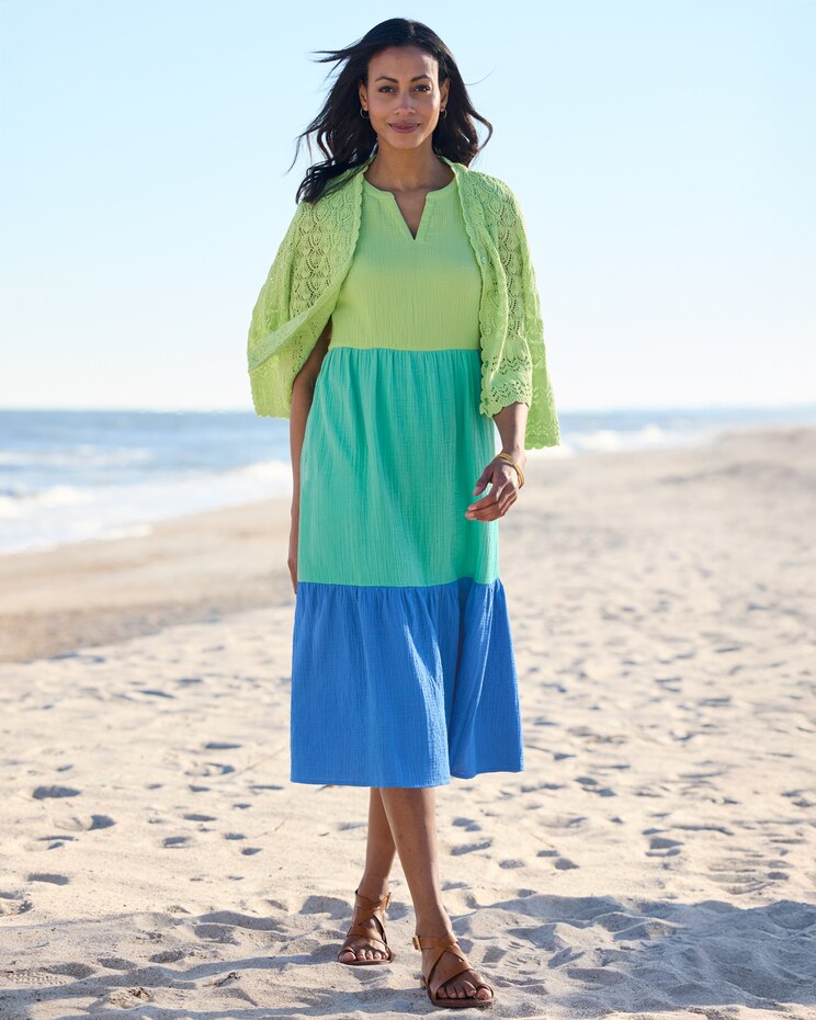 Nantucket Cotton Tiered Dress image number 3