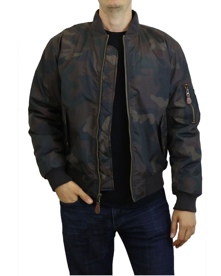 Spire By Galaxy Men's Oversized Heavyweight MA-1 Bomber Flight Jacket image number 1