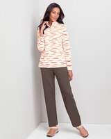 Essential Cotton Broken Stripe Henley thumbnail number 2