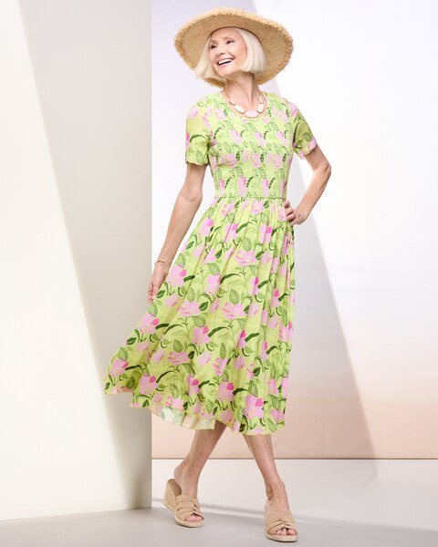 Island Floral Tiered Dress