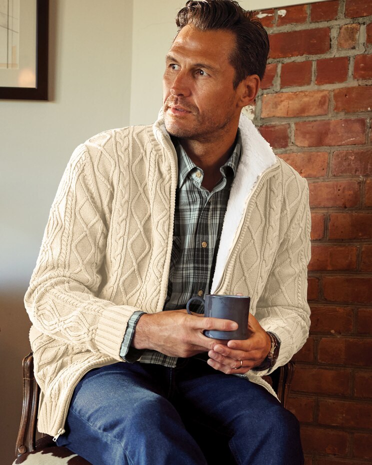John Blair Lined Fisherman Sweater image number 1