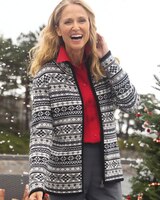 Tales of Norway Fair Isle Zip Cardigan Sweater thumbnail number 1