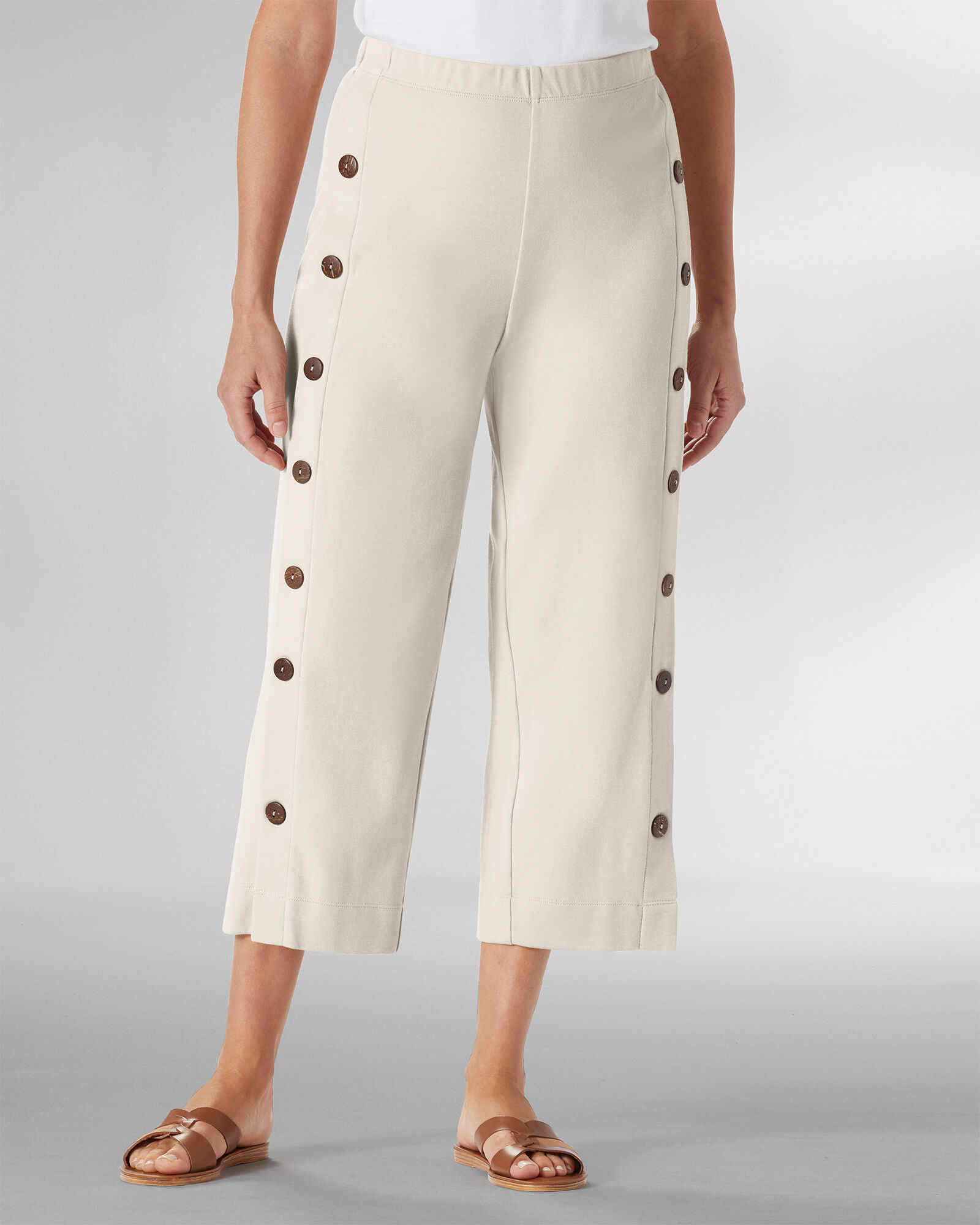 Sahara Side Button Knit Capris Blair