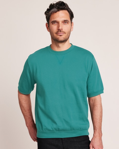 John Blair Supreme Fleece Short-Sleeve Sweatshirt