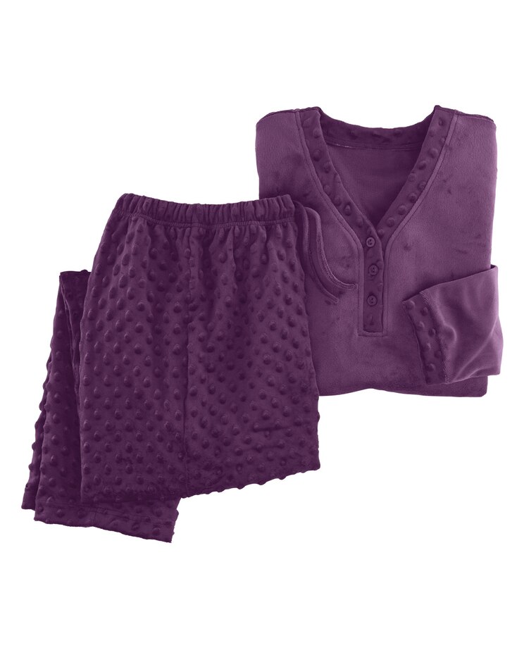 Minky Dot Fleece Pajamas image number 1