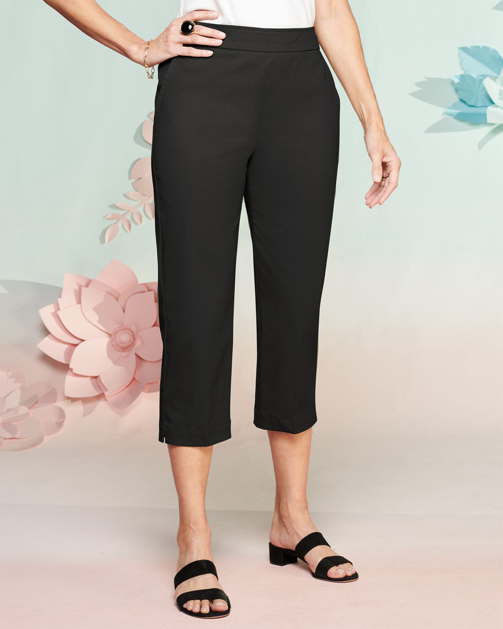 Womens stretch capris hot sale