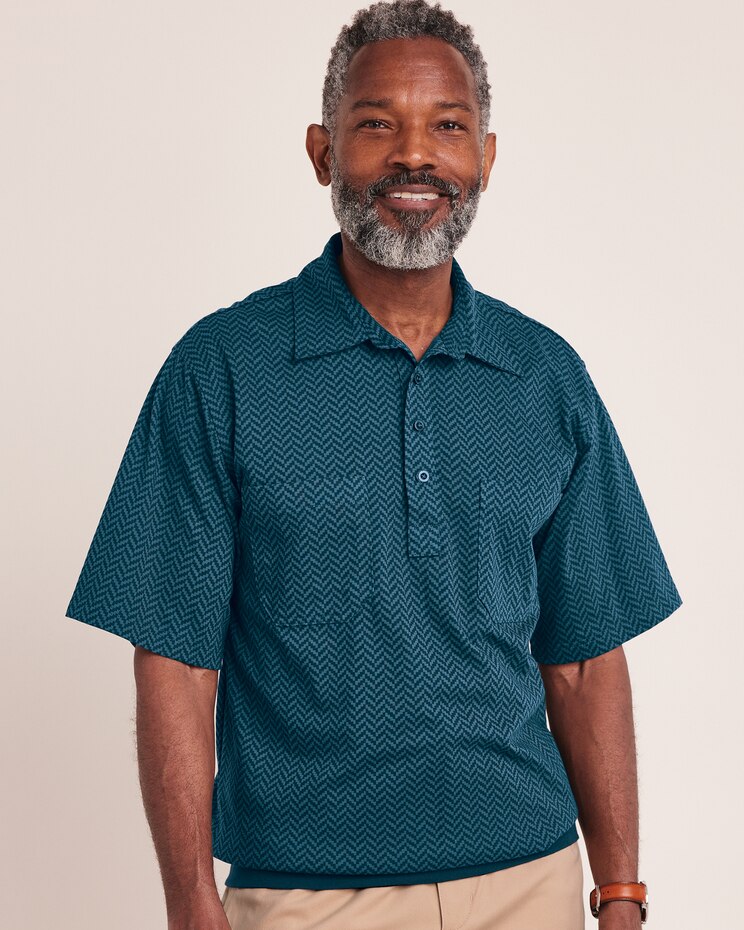 John Blair Short-Sleeve Banded-Bottom Polo image number 1
