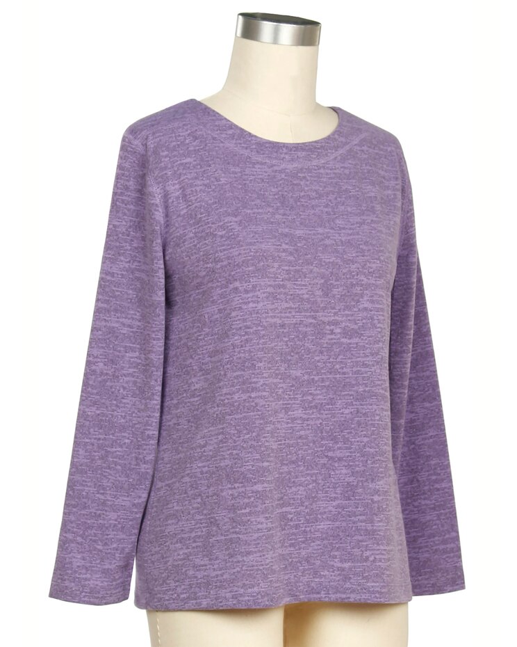 Southern Lady Long Sleeve Amber Solid Novelty Top image number 1