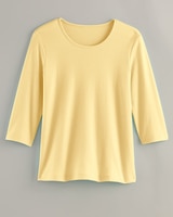 Essential Knit Three-Quarter Sleeve Tee thumbnail number 1
