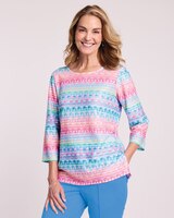 Alfred Dunner® Classic Geo Biadere Top thumbnail number 1