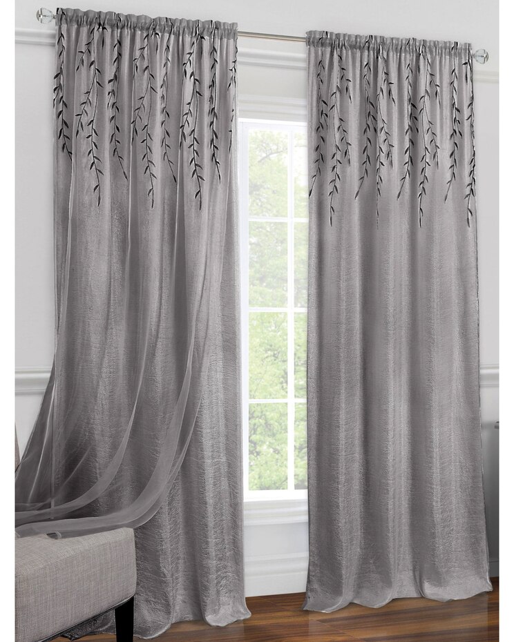 Willow Rod Pocket Window Curtain Panel image number 1