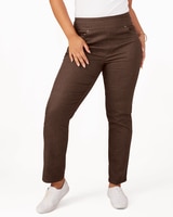 DenimEase Flat-Waist Pull-On Jeans thumbnail number 1