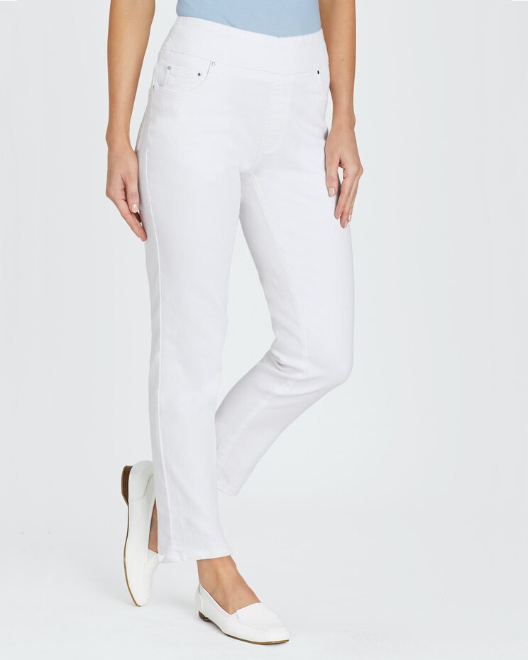 Flat-Waist Straight-Leg Jeans image number 1