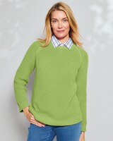 Bayside Cotton Shaker-Stitch Pullover thumbnail number 1