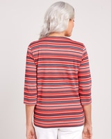 Tie-Neck Stripe Top thumbnail number 3