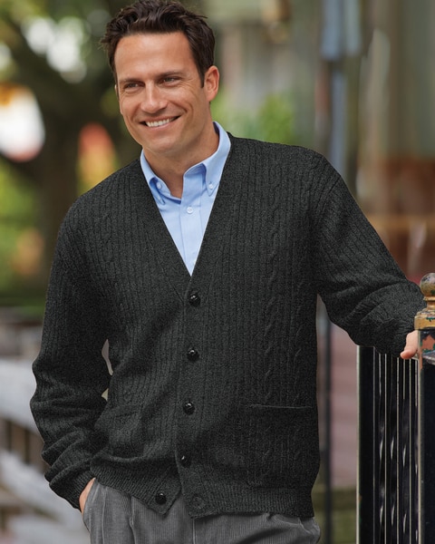 John Blair® Cable Front Cardigan
