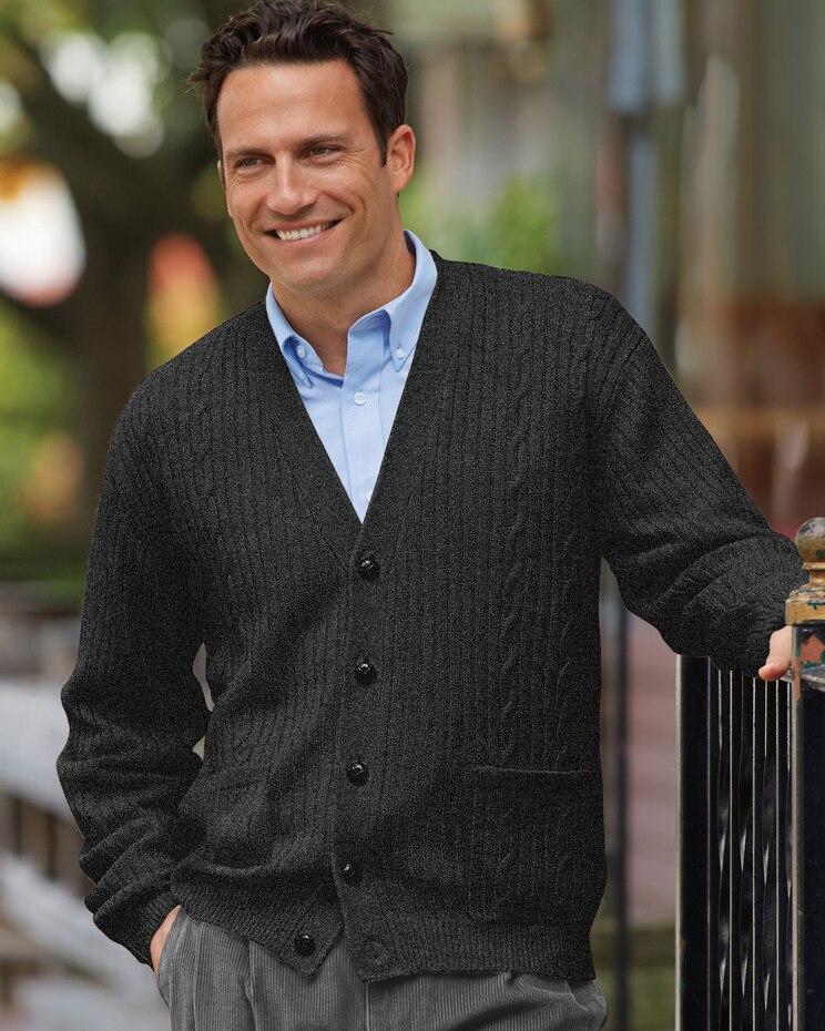 John Blair® Cable Front Cardigan image number 1