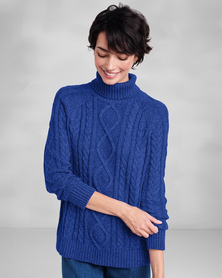Bayside Cotton Cabled Turtleneck image number 1