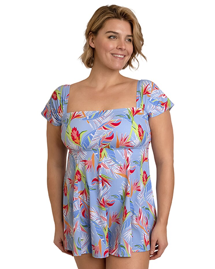 Fit 4 U Dawn Twist Sleeve Bandeau Dress image number 1