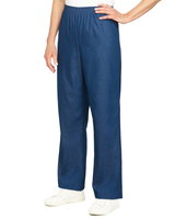 Alfred Dunner Classic Pull-On Denim Proportioned Straight Leg With Elastic Waistband Pants thumbnail number 2