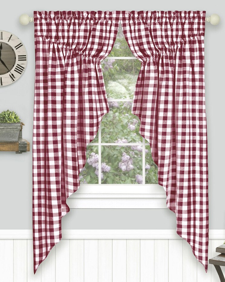 Buffalo Check Window Curtain Valance image number 1